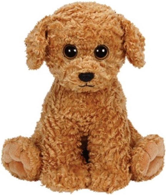 Pluche Ty Beanie bruine hond knuffel Luke 24 cm speelgoed - Labradoodle  honden... | bol.com