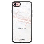 iPhone 8/7 hoesje glass - C'est la vie | Apple iPhone 8 case | Hardcase backcover zwart