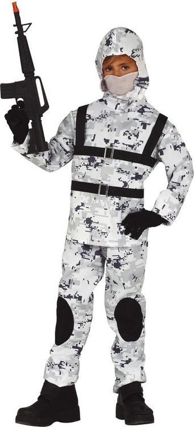 Wintersoldaat verkleedset / carnaval kostuum voor jongens/meisjes - Leger special forces zuidpool troepen carnavalskleding 122/134