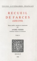 Textes littéraires français - Recueil de farces (1450-1550)