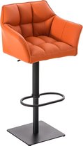 Clp Damaso Barkruk - Kunstleer - Oranje - Zwart