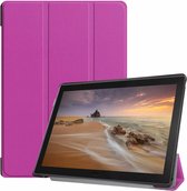 Tablet hoes geschikt voor Tablet hoes geschikt voor Lenovo Tab E10 hoes (TB-X104f) - Tri-Fold Book Case - Paars