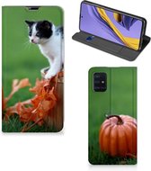 Geschikt voor Samsung Galaxy A51 Hoesje maken Kitten