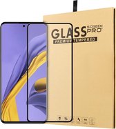 Full-Cover Tempered Glass - Geschikt voor Samsung Galaxy A51 Screen Protector - Zwart