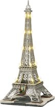 Luville Kerstdorp Miniatuur Eiffeltoren - L15,5 x B14 x H32 cm
