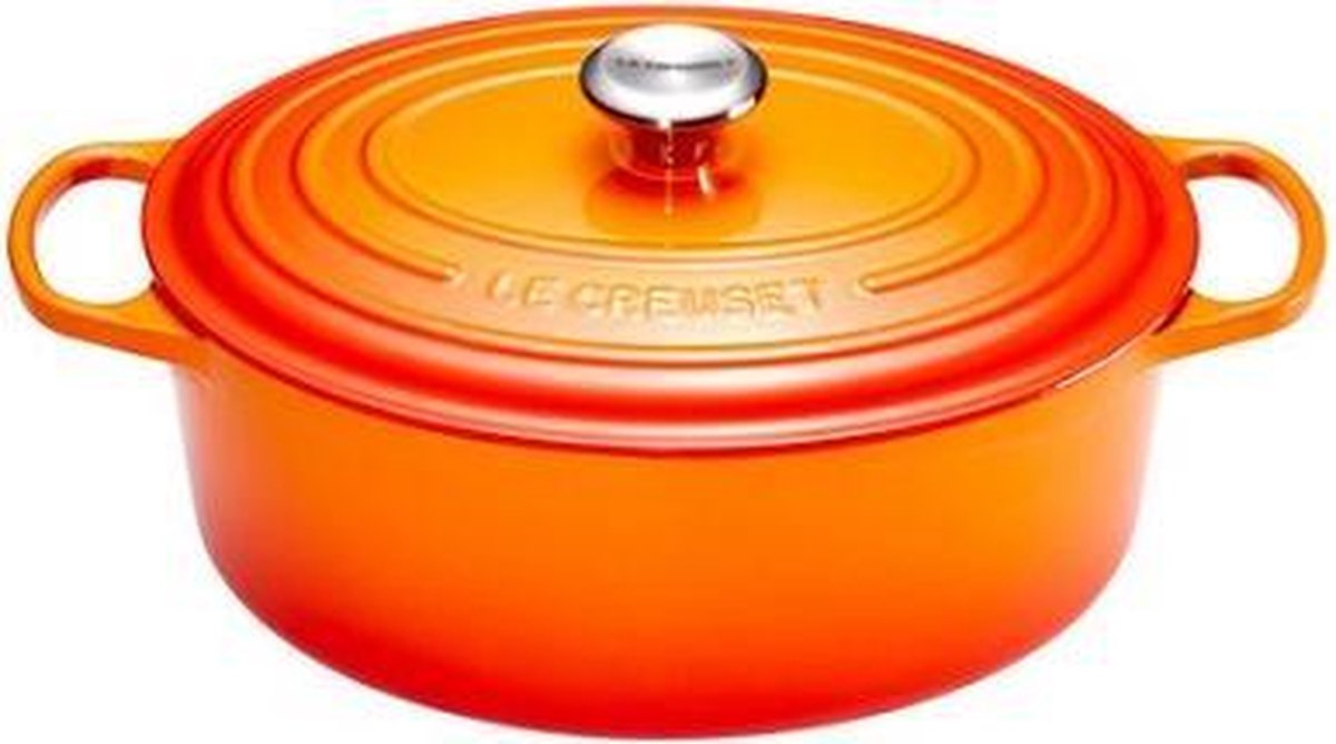 Le Creuset Ovale braad-/ stoofpan - 13,9L - 40cm - Oranjerood