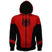 Marvel Marvel Comics Spiderman Outfit Hoodie Vest met Capuchon Rood Zwart Unisex Sweatvest XL