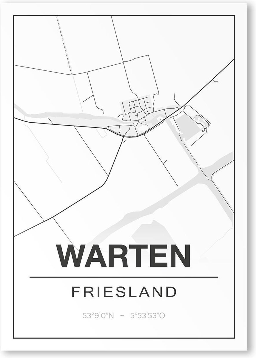Poster/plattegrond WARTEN - A4