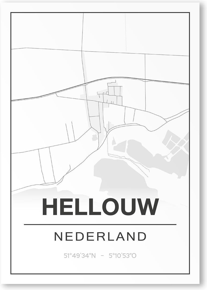 Poster/plattegrond HELLOUW - 30x40cm