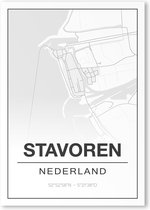 Poster/plattegrond STAVOREN - 30x40cm