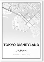 Poster/plattegrond DISNEYLAND TOKYO - 30x40cm