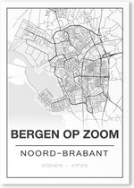 Poster/plattegrond BERGEN-OP-ZOOM - 30x40cm