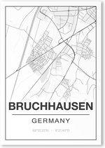 Poster/plattegrond BRUCHHAUSEN - 30x40cm