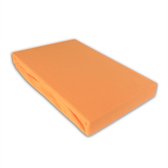 Hanse® katoenen hoeslaken extra lang 100x220cm oranje (tot 27cm)