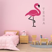 Muursticker Flamingo met naam | Muurstickers kinderkamer | Kinderkamer wanddecoratie | kinderkamer muur | Muur sticker kind | Muursticker laten maken