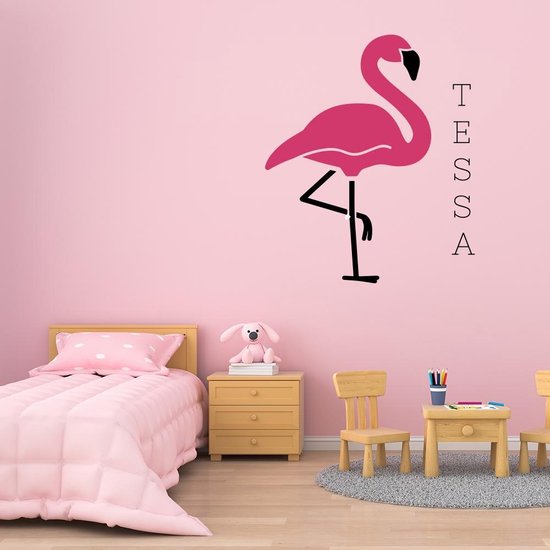 fontein Onbevredigend Maori Muursticker Flamingo met naam | Muurstickers kinderkamer | Kinderkamer  wanddecoratie |... | bol.com