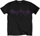 Deep Purple Heren Tshirt -M- Vintage Logo Zwart