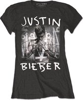 Justin Bieber Dames Tshirt -L- Purpose Logo Zwart
