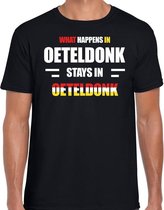 Oeteldonk Carnaval verkleed outfit / t-shirt zwart voor heren - s-Hertogenbosch - Limburg Carnaval verkleed outfit / kostuum - What happens in Oeteldonk stays in Oeteldonk XL