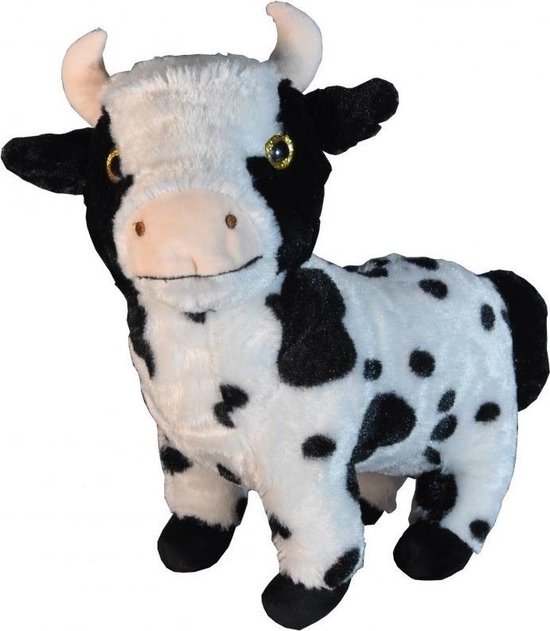 Pluche staande koe knuffel 28 cm koeien - Speelgoed voor... | bol.com