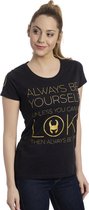 Marvel Thor Dames Tshirt -L- Always Gold Zwart