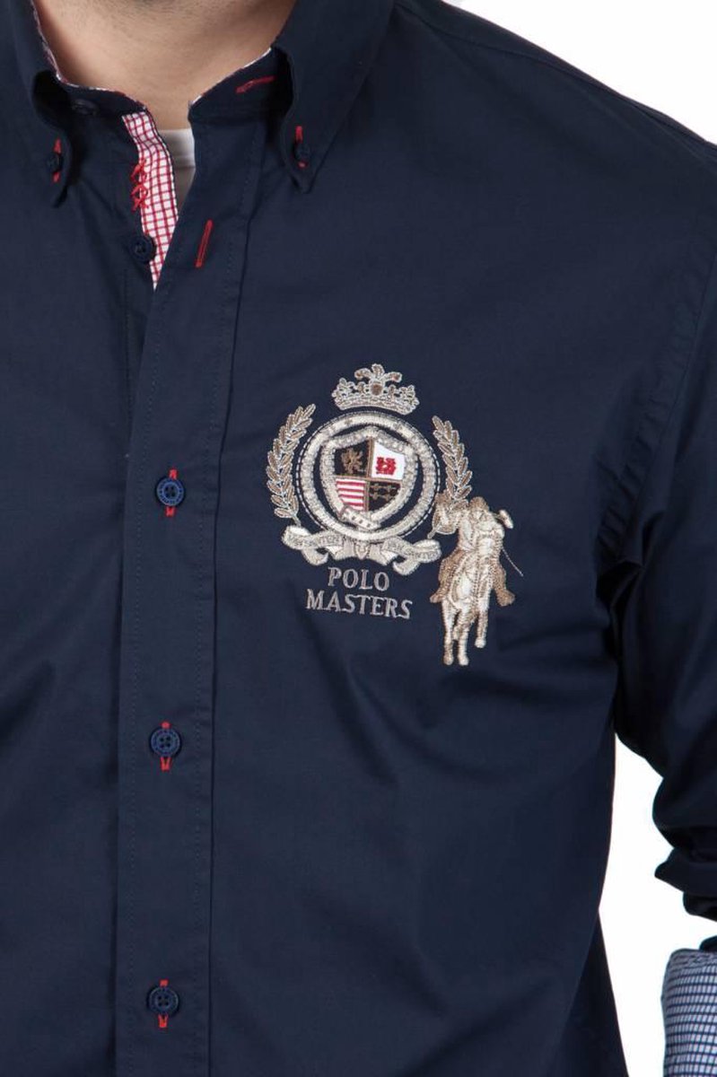 van Santen & van Santen ® Overhemd Polomasters, Donkerblauw | bol.com