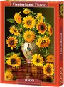 Sunflowers in a Peacock Vase - 1000 stukjes