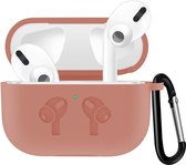 Case Cover Voor Apple Airpods Pro- Siliconen Diverse Kleuren | Lichtroze | Watchbands-shop.nl