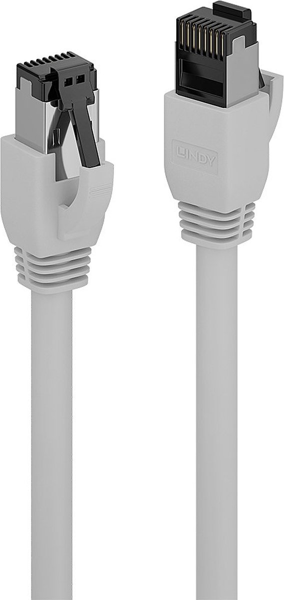 LINDY 47434 RJ45 Netwerkkabel, patchkabel CAT 8.1 S/FTP 2.00 m Grijs 1 stuk(s)
