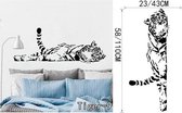 3D Sticker Decoratie Het nieuwe dier Luipaard Creatieve persoonlijkheid Decoratieve vinyl muurstickers Tiger Muurtattoo Art Mural Home Decor - Tiger9 / Large
