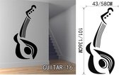 3D Sticker Decoratie Creatieve kunst Gitaar muurstickers Home Decor DIY Muziekinstrument Home Decoraties Rock Muziek Muurstickers Woonkamer - GUITAR16 / Large