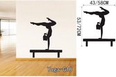3D Sticker Decoratie Yoga Meditatie Zen Abstract Decor Woonkamer Vinyl Carving Muurtattoo Sticker voor Home Raamdecoratie - YogaG18 / Small