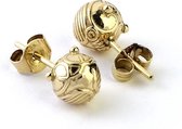 Harry Potter: Sterling Silver Golden Snitch Earring w. Gold Plating