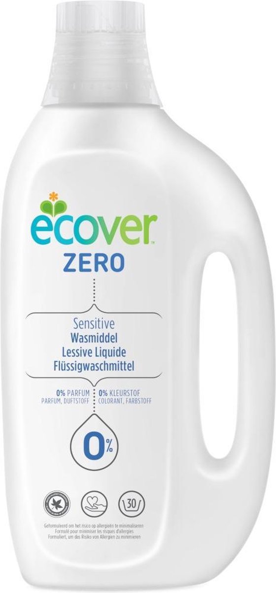 ECOVER - ZERO Sensitive - Vloeibaar Wasmiddel - 1.5L - 30 Wasbeurten