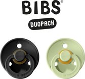 Bibs Fopspeen 2 stuks 6-18  maanden | Black, Pistachio | Maat 2