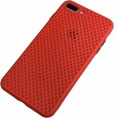 Apple iPhone 7 Plus / 8 Plus - Silicone hoesje Liam rood - Geschikt voor