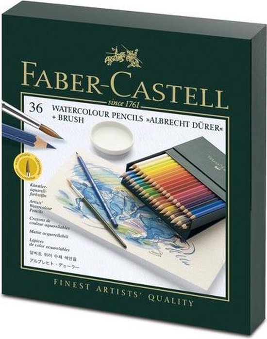 Faber Castell FC-117538 Aquarelpotlood Faber-Castell Albrecht Dürer  Studiobox à 36 Stuks | bol