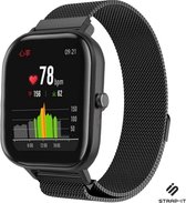 Milanees Smartwatch bandje - Geschikt voor  Xiaomi Amazfit GTS Milanese band - zwart - Strap-it Horlogeband / Polsband / Armband