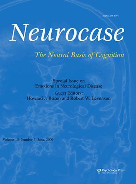 Special Issues of Neurocase - Emotions in Neurological Disea ... - cover