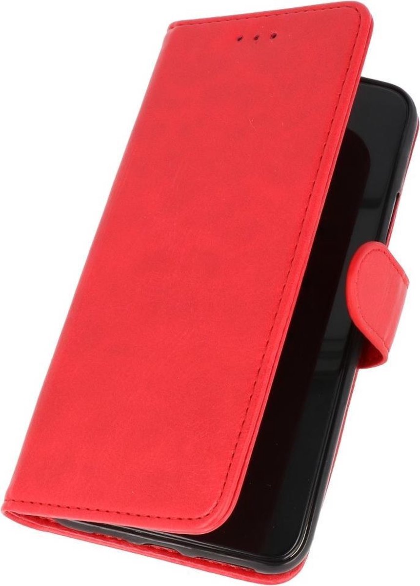 Hoesje Geschikt voor Samsung Galaxy A42 5G - Kaarthouder Book Case Telefoonhoesje - Rood