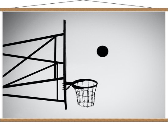 Schoolplaat – Basketbal bij Basket - 120x80cm Foto op Textielposter (Wanddecoratie op Schoolplaat)