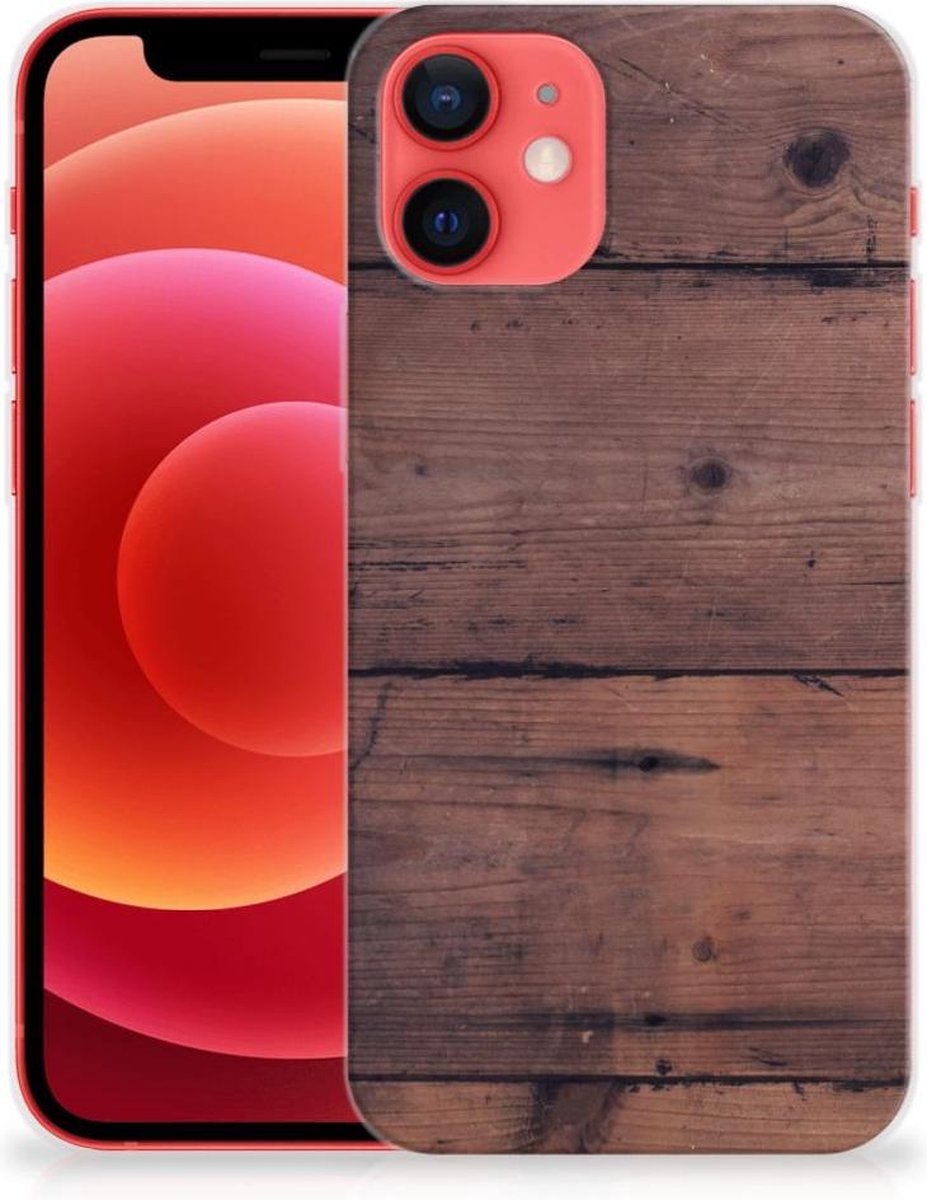 iPhone 12 Mini Bumper Hoesje Old Wood