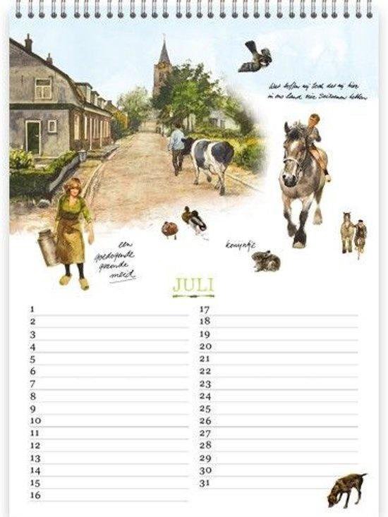 Rien Poortvliet verjaardagskalender 'Lang leve de boerderij' - Kalenderwereld