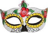 Fiestas Guirca Masker Day Of The Dead Dames Wit/geel/rood