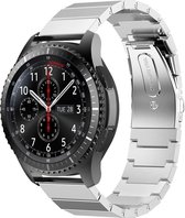 Merkloos RVS bandje - geschikt voor Samsung Galaxy Watch (46mm)/Gear S3 - Zilver