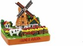 Decoratief Beeld - Miniatuur Molen In Tulpenveld Holland Souvenir - Keramiek - Matix - Multicolor