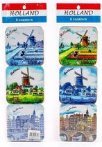 Coasters Molen Mix Color/Delfts Blauw Holland - Souvenir
