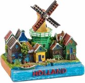 Decoratief Beeld - Miniatuur Dorpstafereel Holland Souvenir - Keramiek - Matix - Multicolor