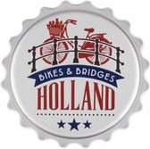 Opener PVC Magneet Bikes & Bridges Holland - Souvenir