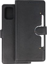 KAIYUE - Luxe Portemonnee Hoesje - Pasjeshouder Telefoonhoesje - Wallet Case - Geschikt voor Samsung Galaxy A71 - Zwart